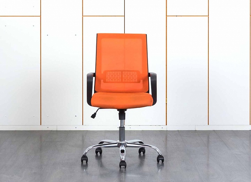 Офисное кресло для персонала   Ткань Оранжевый   (КРТО-11011)