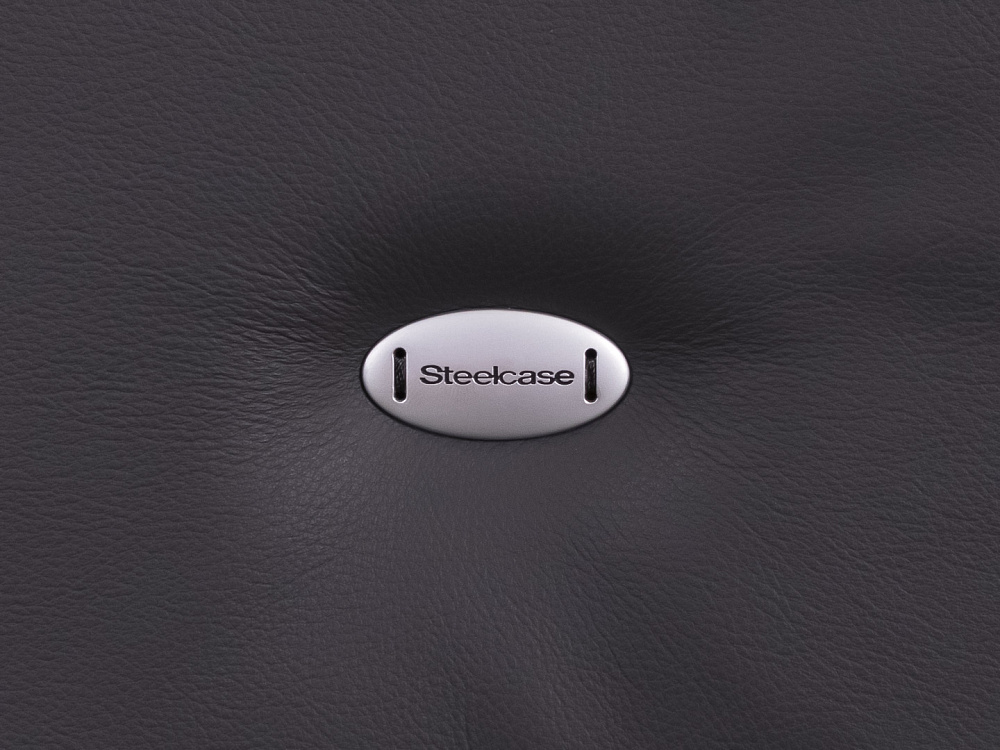 Офисное кресло руководителя на колесах Please 1 Steelcase Кожа Чёрный Франция  КРКЧ-05115