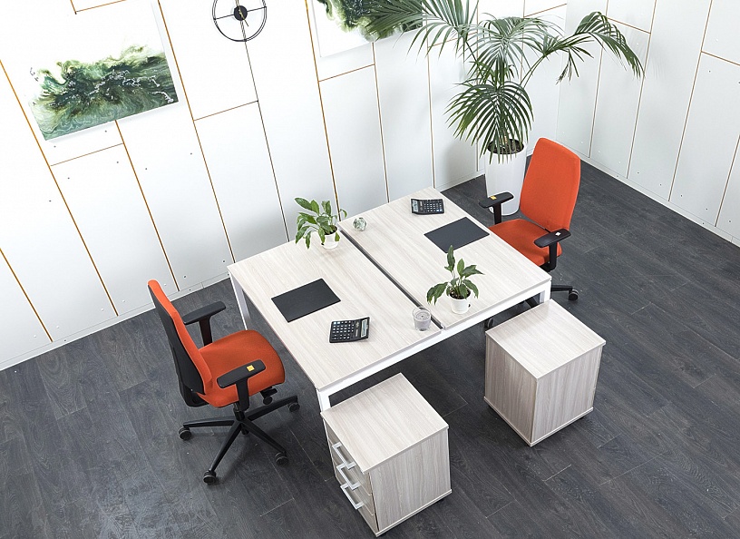 Комплект офисной мебели  1 200х700х750 ЛДСП Зебрано   (КОМЗ2-11022)