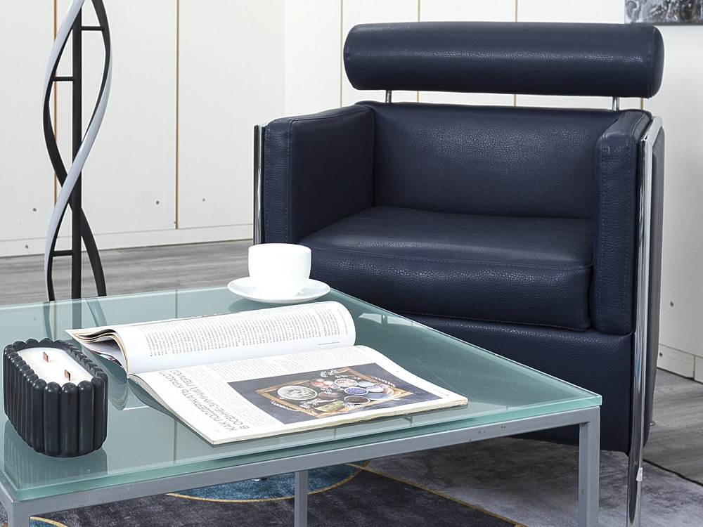 Журнальный столик  600х600х390 Стекло Серый   (СЖПС-14084)