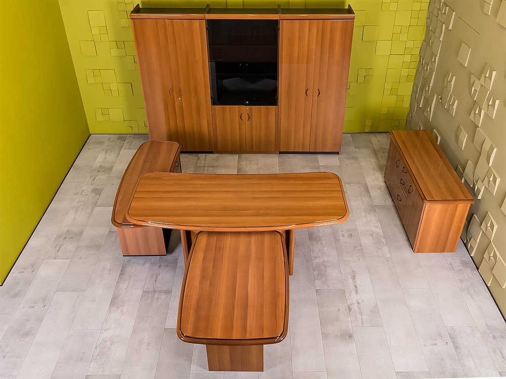 Кабинет руководителя CANNES Goodfurniture МДФ Орех Италия_КРХ1-070524
