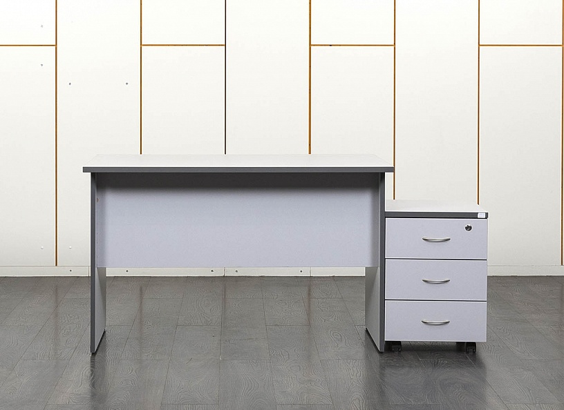 Комплект офисной мебели стол с тумбой  1 200х700х750 ЛДСП Серый   (СППСК3-16061)
