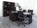 Кабинет руководителя GOODFURNITURE 2 500х2 100х770 МДФ Махагон Perth  (КРШ-13054)