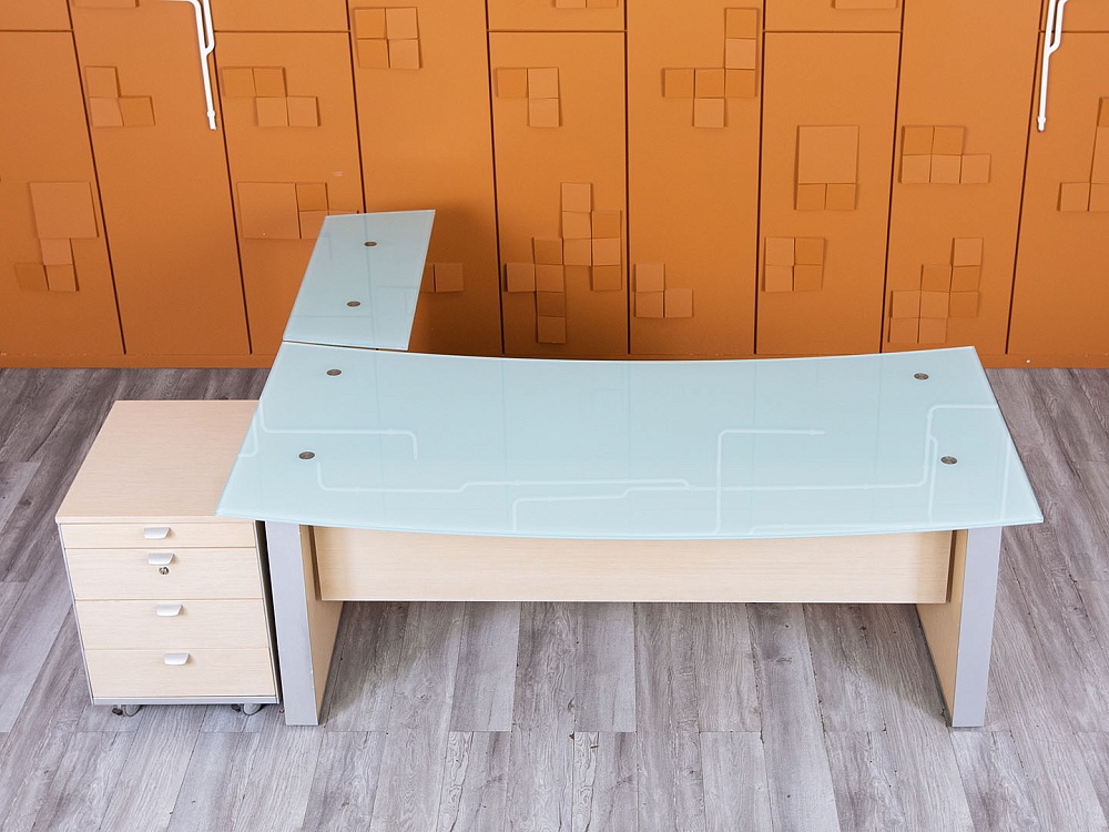 Стол для руководителя  1 900х1 960х720 ЛДСП Серый   (СРУС-26094)