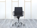Офисное кресло для персонала  LUXY Кожа Черный   (КПКЧ-16024)