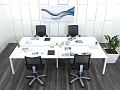 Комплект офисной мебели Herman Miller 3 200х1 650х750 ЛДСП Белый   (КОМБ1-25082)