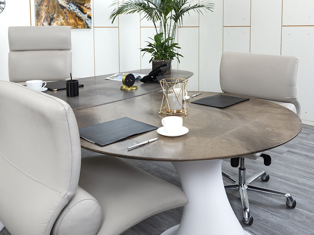 Стол для руководителя CATTELAN ITALIA 2 600х2 300х750 Мрамор Коричневый Piero De Longh  (СРОК-17094)