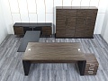 Кабинет руководителя Sinetica 2 280х2 000х730 Шпон Зебрано Ego Cotto  (КРЗ-07034)