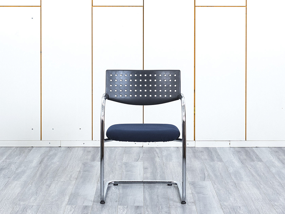 Конференц кресло для переговорной  Синий Ткань VITRA VISAVIS  (КДТН1-28113)