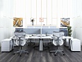 Комплект офисной мебели Herman Miller 3 200х1 650х1 180 ЛДСП Белый   (КОМБ1-13112)