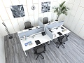 Комплект офисной мебели Herman Miller 3 200х1 650х1 190 ЛДСП Белый   (КОМБ-05084)