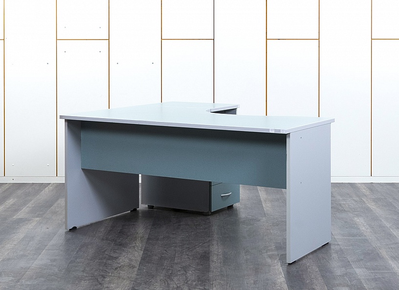 Комплект офисной мебели стол с тумбой  1 600х1 320х750 ЛДСП Зеленый   (СПУЗКп-24052)