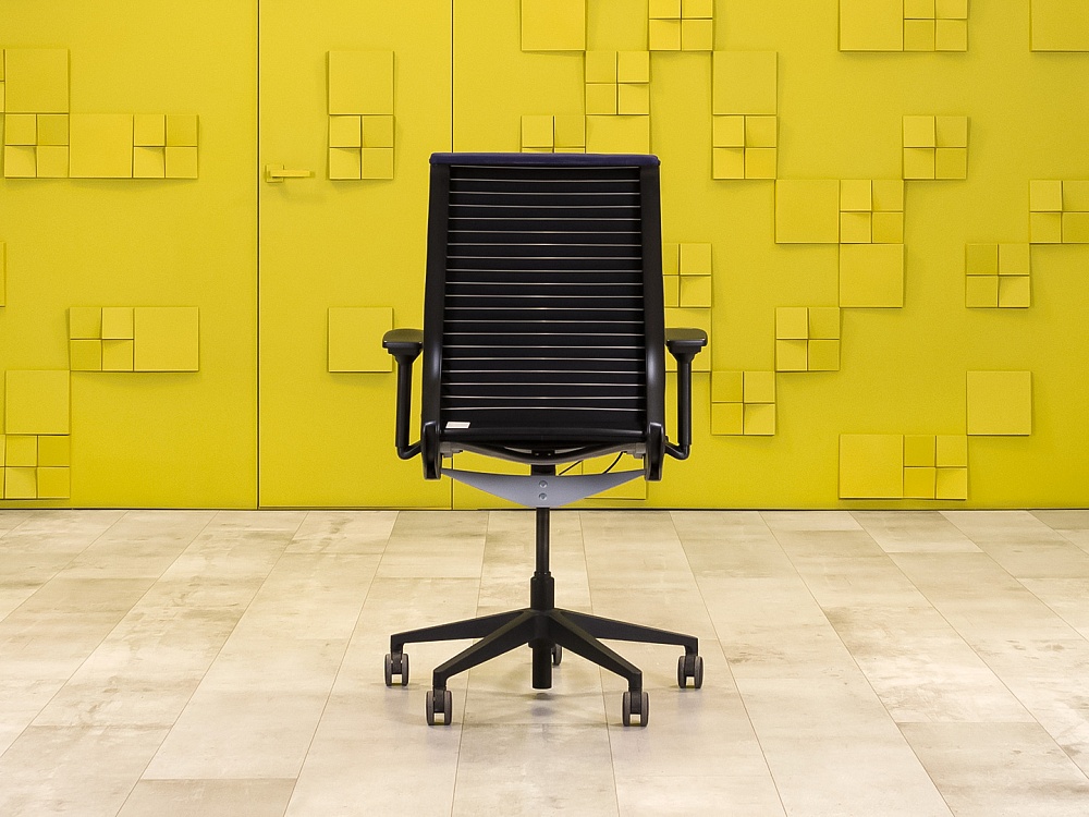 Офисное кресло для персонала на колесах Think Steelcase Ткань Синий Франция_КПТН-161224