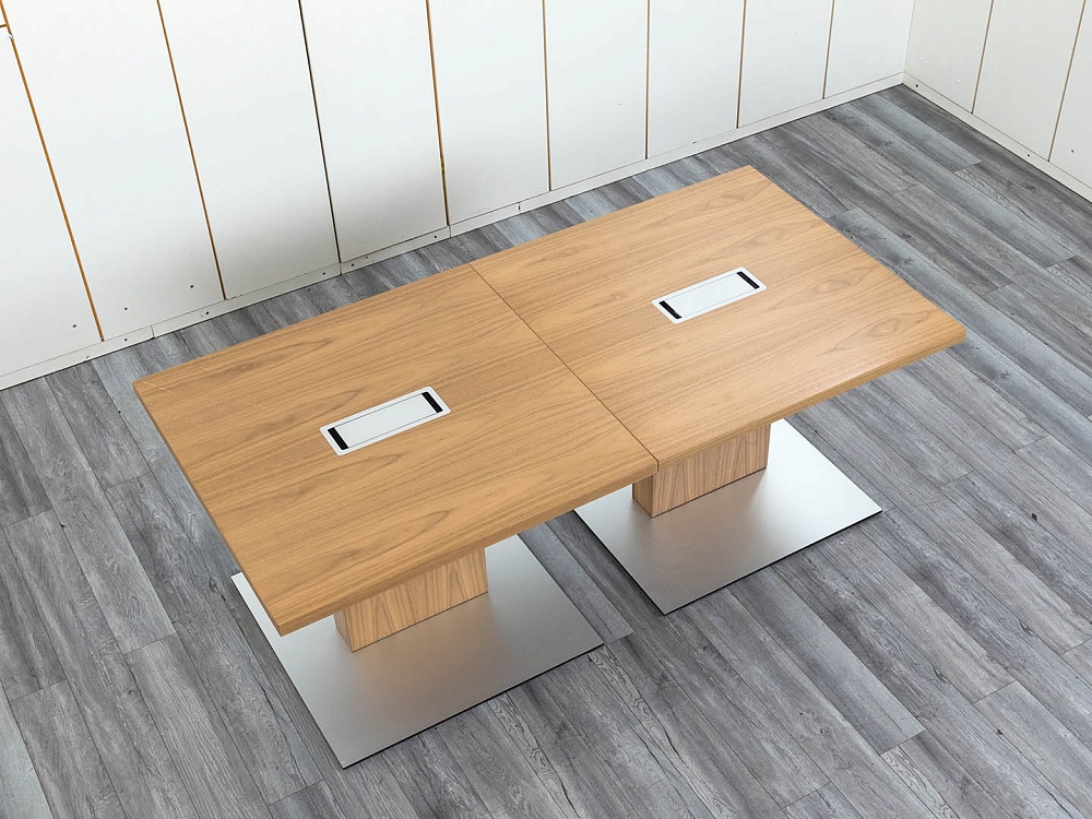 Офисный стол для переговоров  2 000х1 000х740 Шпон Зебрано   (СГПЗ-16104)