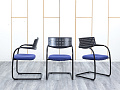 Конференц кресло для переговорной  Синий Ткань VITRA VISAVIS 2  (КДТН-28113)