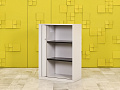 Шкаф для документов офисный  Steelcase ЛДСП Серый Франция  ШД1ДС3-27046