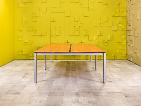 Комплект офисной мебели на 4 человека ЛДСП Вишня Импорт_ГКШ2-230824