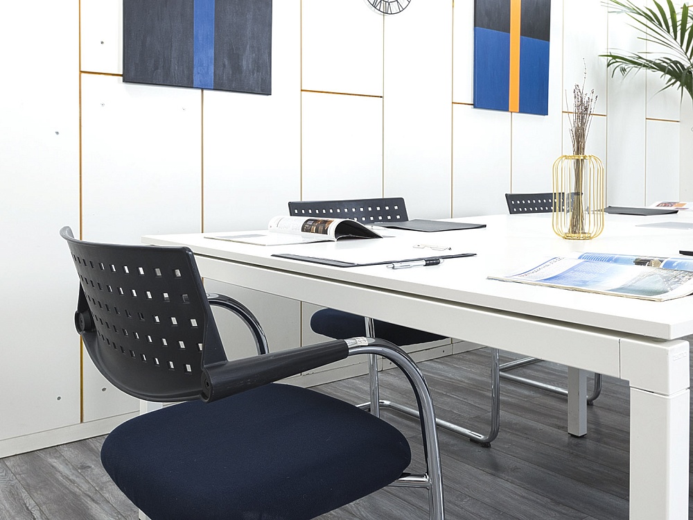 Офисный стол для переговоров Techo 2 800х1 400х750 ЛДСП Белый   (СГПБ1-08074)