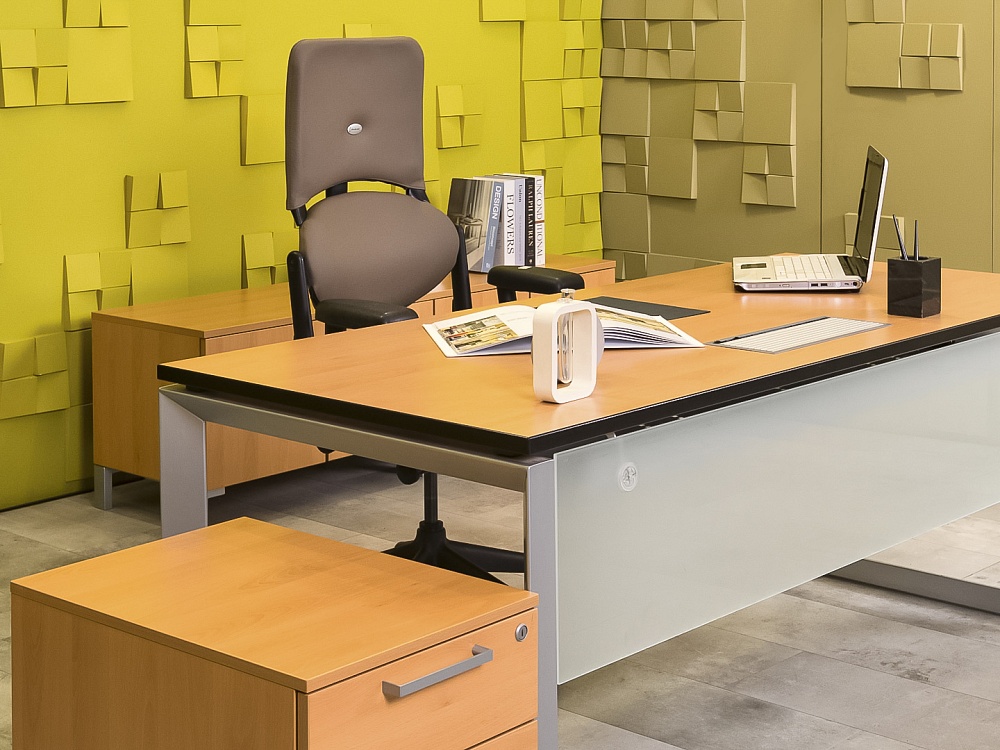 Стол для руководителя  Steelcase ЛДСП Ольха Франция  СРПЛ2-04026