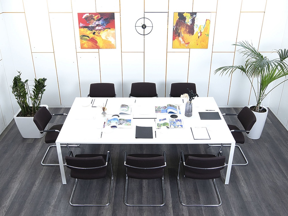 Офисный стол для переговоров Herman Miller 2 400х1 400х750 ЛДСП Белый   (СГПБ-20033)