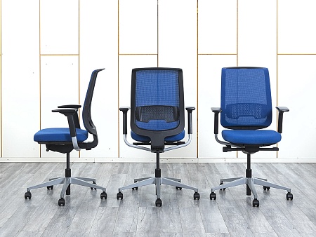Офисное кресло для персонала  SteelCase Сетка Синий Reply Air  (КПСН-29074)