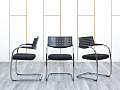 Конференц кресло для переговорной  Черный Ткань VITRA VISAVIS  (КДТЧ-28113)
