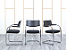 Конференц кресло для переговорной  Черный Ткань VITRA VISAVIS  (КДТЧ-28113)