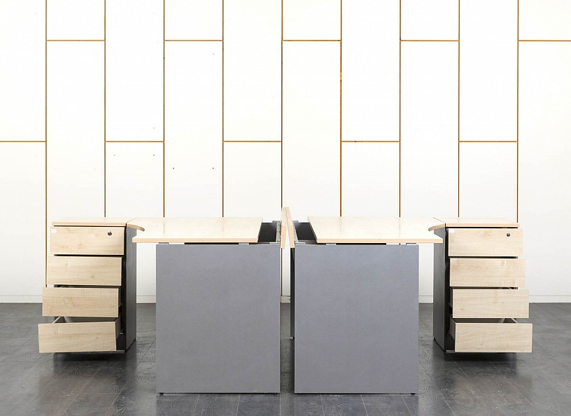 Комплект офисной мебели стол с тумбой  1 400х1 210х750 ЛДСП Клён   (СВУВ1к-24021)