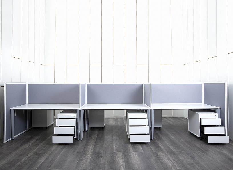 Комплект офисной мебели Techo 4 900х2 030х1 320 ЛДСП Белый   (КОМБ-26092)