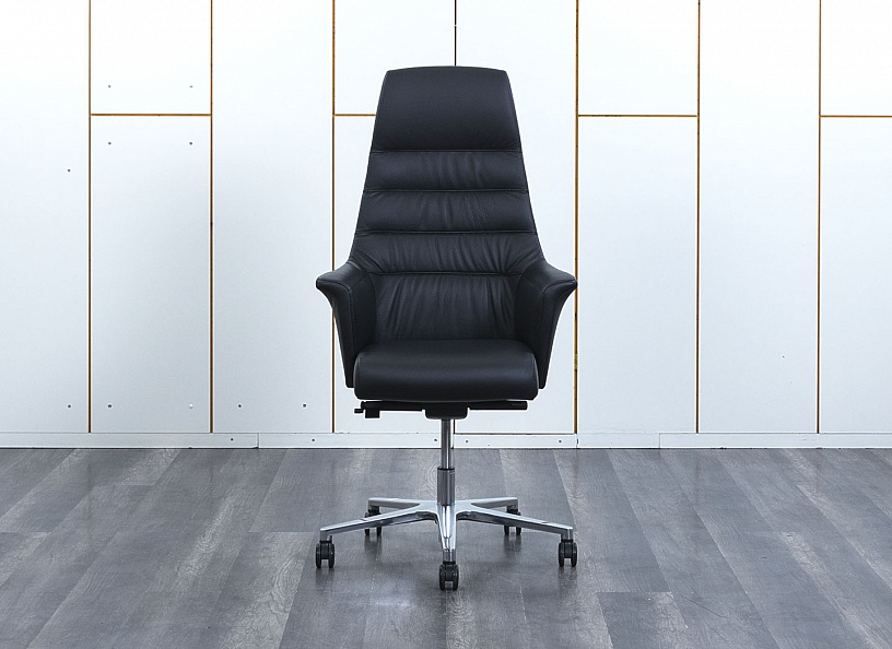 Офисное кресло руководителя  Sitland  Кожа Черный Of Course  (КРКЧ-24053)