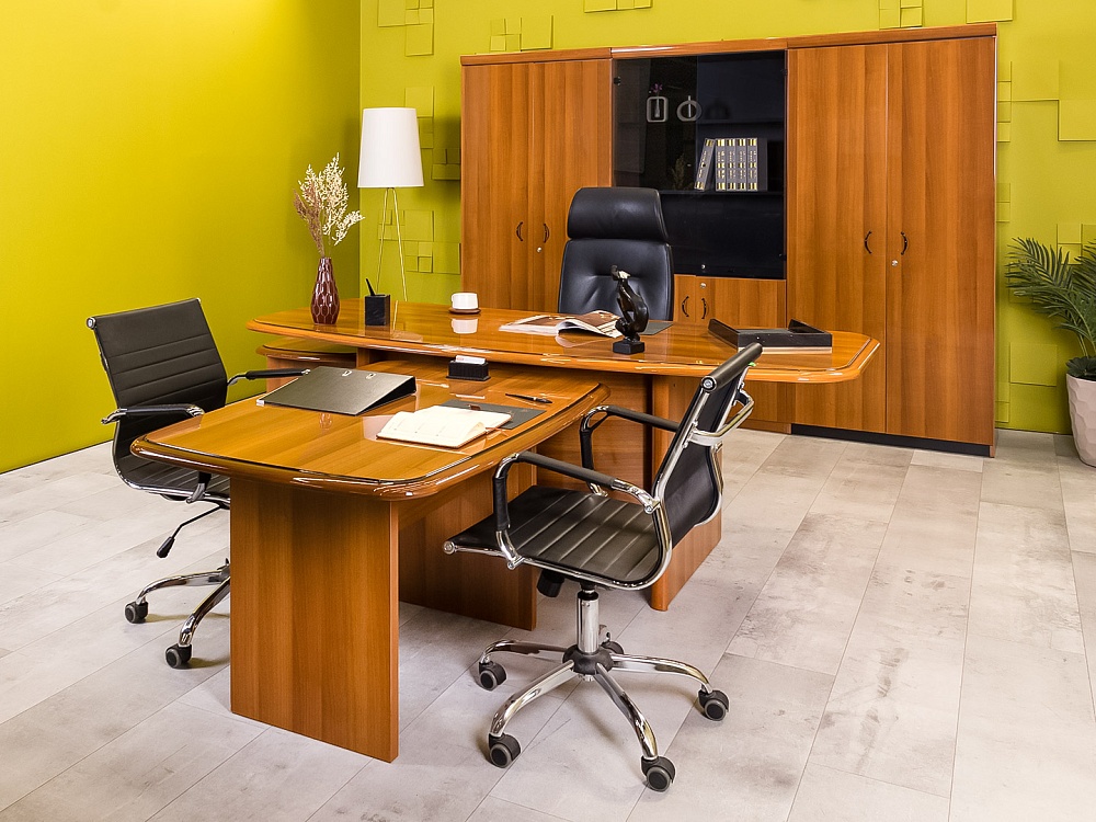 Кабинет руководителя CANNES Goodfurniture МДФ Орех Италия_КРХ1-070524