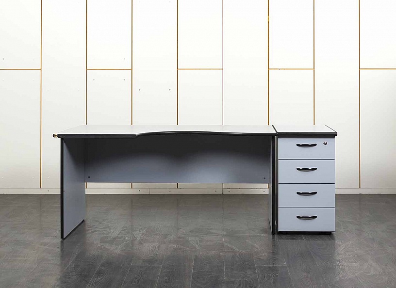 Комплект офисной мебели стол с тумбой  1 600х980х750 ЛДСП Серый   (СПУСКл-25031)
