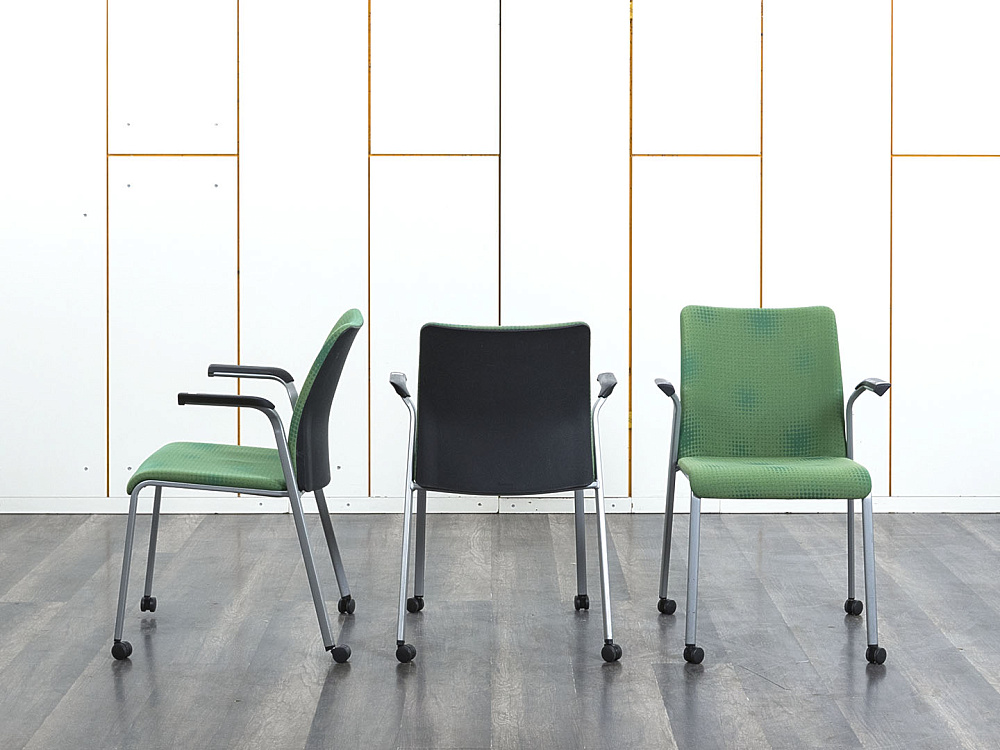 Конференц кресло для переговорной  Зеленый Ткань SteelCase   (УНТЗ-09083)