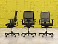 Офисное кресло для персонала на колесах Team Strike Sitland Ткань Чёрный; Серый Италия_КПТЧ-141124
