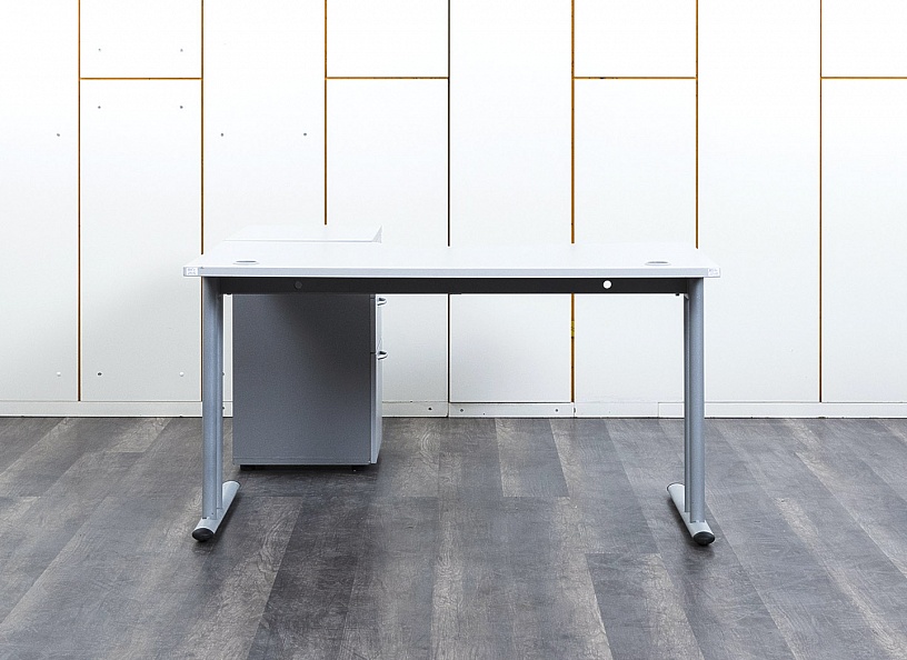 Комплект офисной мебели стол с тумбой  1 400х1 435х740 ЛДСП Серый   (СПУСКп-27072)