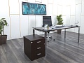 Стол для руководителя  1 800х800х740 Шпон Венге   (СРЕк-11082)