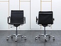 Офисное кресло руководителя  LUXY Кожа Черный Light B  (КРКЧ-16121)