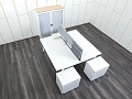 Комплект офисной мебели Herman Miller 1 600х1 650х1 180 ЛДСП Белый   (КОМБ-13112)