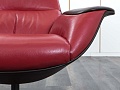 Мягкое кресло SteelCase Кожа Красный Massaud Lounge Chair  (КНКК-14045)