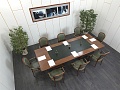 Офисный стол для переговоров Morello Gianpaolo 3 000х1 200х770 Массив Орех   (СГПХК-23081)