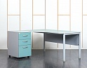 Купить Комплект офисной мебели стол с тумбой  1 600х1 430х750 ЛДСП Серый   (СПУСКЛ-11090)