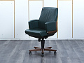 Офисное кресло руководителя  DAZATO Кожа Зеленый DICO WOOD B  (КРКЗ1-20023)