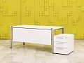 Комплект офисной мебели стол с тумбой  Steelcase ЛДСП Белый Франция  СППБТ2-04026