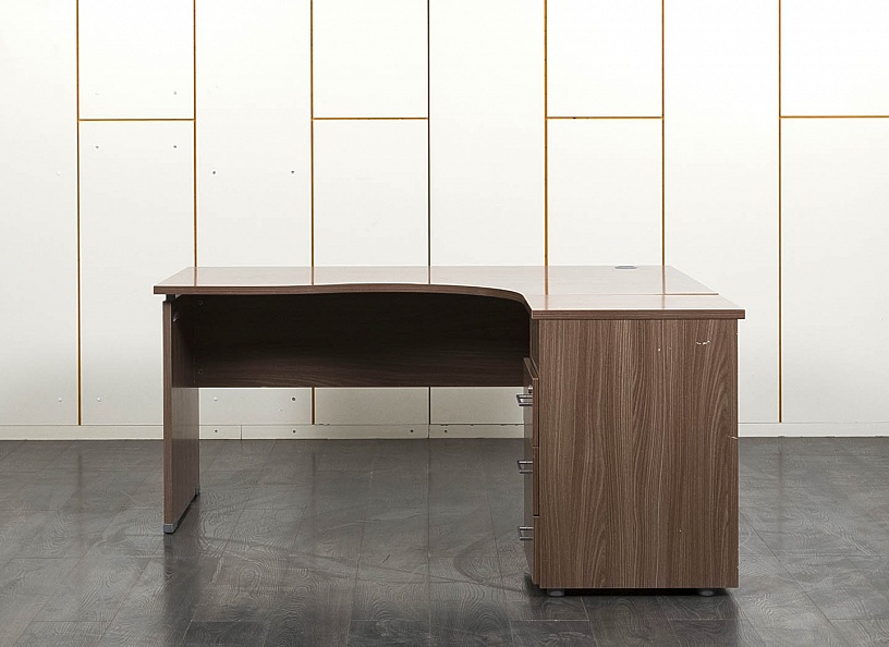 Комплект офисной мебели стол с тумбой  1 600х1 100х750 ЛДСП Зебрано   (СПУЗКп-21041)
