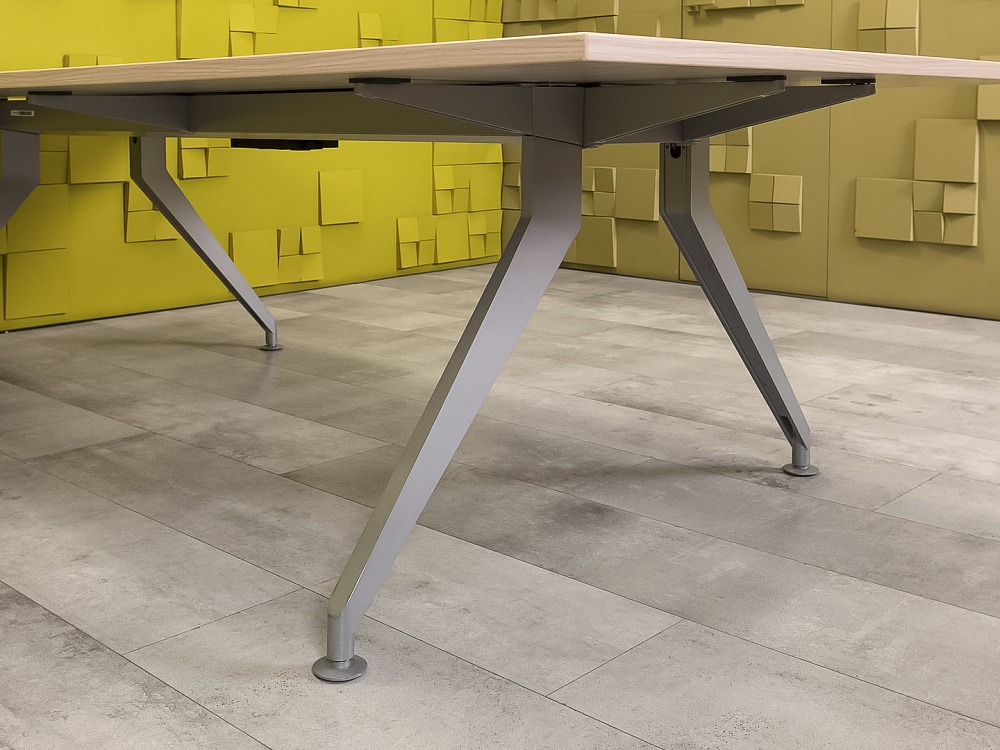 Офисный стол для переговоров Steelcase ЛДСП Зебрано Франция  СГПЗ1-04026