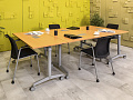Офисный стол прямой Steelcase ЛДСП Ольха Франция  СППЛ-04026