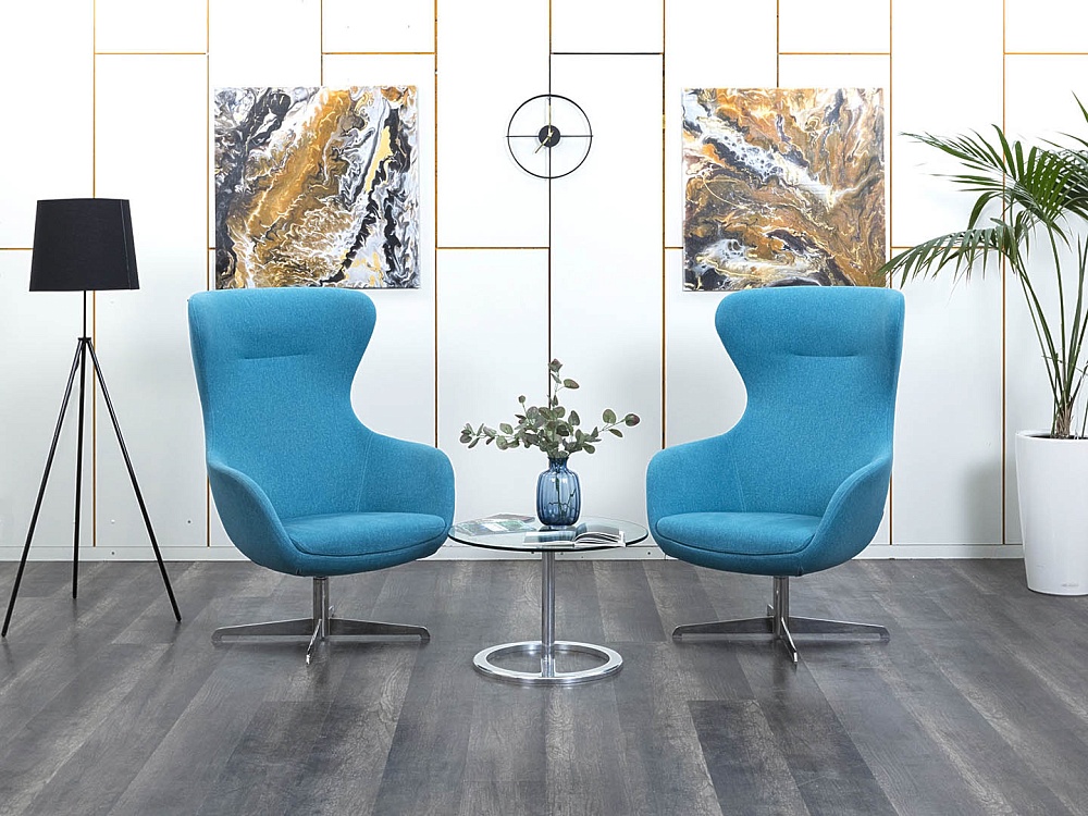Мягкое кресло Profoffice Ткань Синий Elegance Metal  (Комплект из 2-х мягких кресел КНТНК-30112)