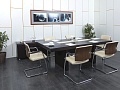 Офисный стол для переговоров EUR/QUARANTA  2 300х1 200х750 Шпон Венге   (СГПЕ-27091)