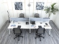 Комплект офисной мебели Herman Miller 3 200х1 650х1 190 ЛДСП Белый   (КОМБ-05084)