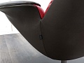 Мягкое кресло SteelCase Кожа Красный Massaud Lounge Chair  (КНКК-14045)